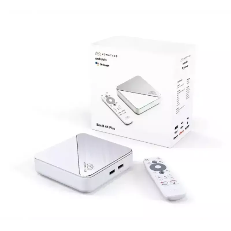 Suoratoistomedia-soitin Homatics Box R PLUS 4K Android TV — 4K-suoratoisto, Android TV -alusta