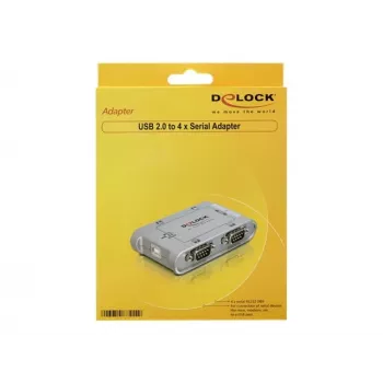DeLOCK 87414 USB 2.0 - 4-porttinen RS-232-sarja-adapteri