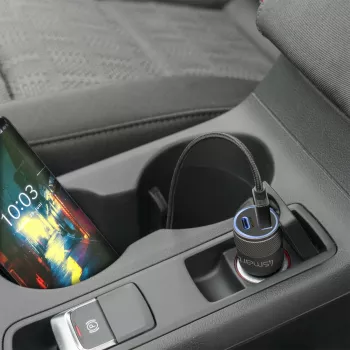 4smarts Rapid+ - autolaturi - 27 W - 3 A - QC 3.0, PD - 2 lähtöporttia (USB, 24-pin USB-C)