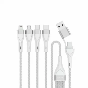 4smarts 541024 USB-kaapeli 1,2 m USB A/USB C USB C/Micro USB-A/Lightning valkoinen (541024)