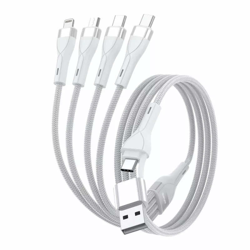 4smarts 541024 USB-kaapeli 1,2 m USB A/USB C USB C/Micro USB-A/Lightning valkoinen (541024)