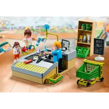 Playmobil Supermarket-leikkisetti 71648 monivärinen muovi 3-4-vuotiaille