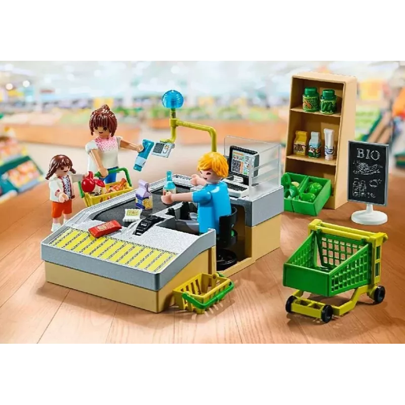 Playmobil Supermarket-leikkisetti 71648 monivärinen muovi 3-4-vuotiaille