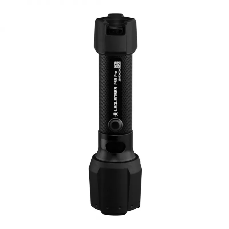 LED Lenser P5R Pro kädessä pidettävä ladattava LED-taskulamppu, musta, malli 503101