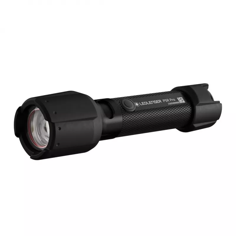 LED Lenser P5R Pro kädessä pidettävä ladattava LED-taskulamppu, musta, malli 503101