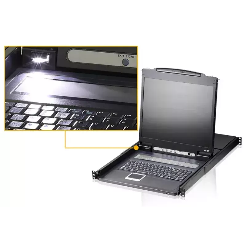 KVM-kytkin ATEN CL1308N rack-asennus musta