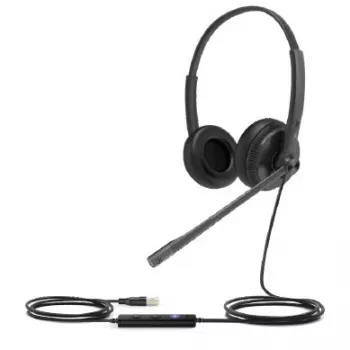 Yealink UH34 Lite Dual UC - kuulokemikrofoni - on-ear - johdollinen - USB - musta - Yealink SIP-T43, T46, T48, T53, T54, T57, VP59, T58, VP59