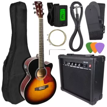 V-TONE EAG SET SB - setti (4/4 sähköakustinen kitara + vahvistin), sunburst