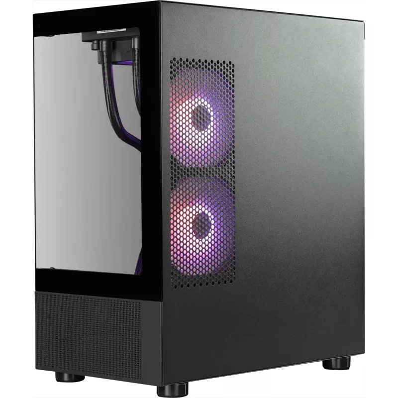 Pöytätietokone THERMALTAKE FTW A-Line LCS 5060 D5 pelitietokone, musta/läpinäkyvä, Windows 11 Home