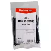 Fischer 87488 johtokiinnike nailon musta 100 kpl 100 mm 2,5 mm