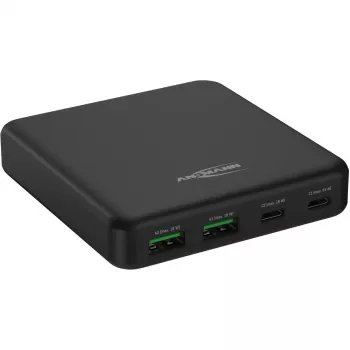 USB-laturi Desktop Charger DC465PD (musta, 65 wattia, PD, Quick Charge 3.0)