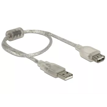 Delock 82244, 0,3 m, USB A, USB A, USB 2.0, 0,48 Gbit/s, läpinäkyvä