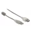 Delock 82244, 0,3 m, USB A, USB A, USB 2.0, 0,48 Gbit/s, läpinäkyvä