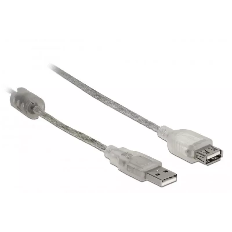 Delock 82244, 0,3 m, USB A, USB A, USB 2.0, 0,48 Gbit/s, läpinäkyvä