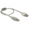 Delock 82244, 0,3 m, USB A, USB A, USB 2.0, 0,48 Gbit/s, läpinäkyvä