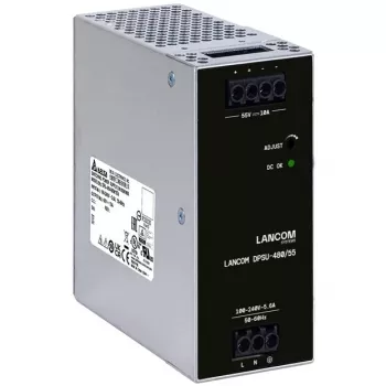 Virtalähde Lancom Systems LANCOM DPSU-480/55 — 480 W, AC 100–240 V, TS35 DIN, musta/teräs