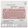 Logitech Pebble 2 Combo näppäimistö ja hiiri sisältää Universal RF Wireless + Bluetooth QWERTZ saksa roosa (920-012205)