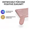 Logitech Pebble 2 Combo näppäimistö ja hiiri sisältää Universal RF Wireless + Bluetooth QWERTZ saksa roosa (920-012205)
