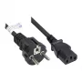 Virtajohto suojakosketinpistoke tyyppi E+F (CEE 7/7, suora) C13 (suora), musta, 0,75 mm², 1,5 m, Good Connections® (P0030-S015)