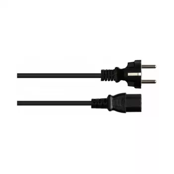 Virtakaapeli suojakosketinpistoke tyyppi E+F (CEE 7/7, suora) C13 (suora), musta, 1,00 mm², 5 m, G (P0030-S050)
