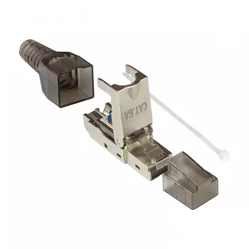 Good Connections GC-N0147 - RJ-45 - musta - hopea - läpinäkyvä - pistoke - suora - Cat6a - S/UTP (STP)