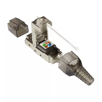 Good Connections GC-N0147 - RJ-45 - musta - hopea - läpinäkyvä - pistoke - suora - Cat6a - S/UTP (STP)