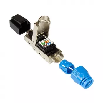 Good Connections RJ45-pistoke Cat. 8.1 työkaluton kenttäasennettava STP suojattu metalli - kaapeli - verkko