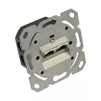 Verkkorasia Cat. 6A, 2xRJ45, suojattu, pystysuora kaapelinsyöttö, ilman keskiosaa/kehyslevyä, Good Connections (GC-N0051)