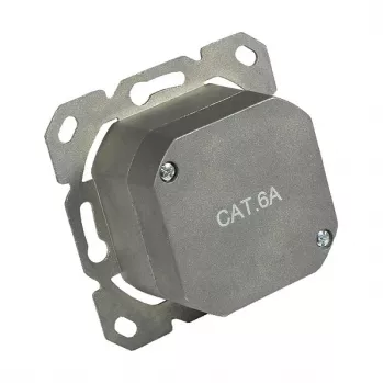 Verkkorasia Cat. 6A, 2xRJ45, suojattu, pystysuora kaapelinsyöttö, ilman keskiosaa/kehyslevyä, Good Connections (GC-N0051)
