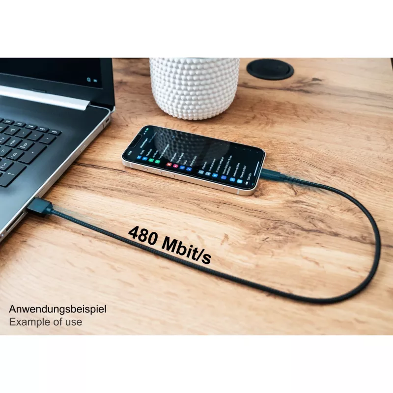 Good Connections USB 2.0 -lataus- ja datakaapeli iPhone/iPad/iPod USB-A-pistoke Lightning-liitäntään - korkealaatuisesti valmistettu ja virallisesti Applen hyväksymä