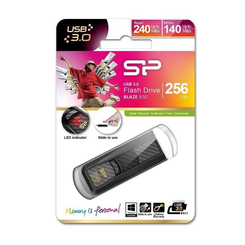 USB-muistitikku Silicon Power 256 GB USB Type-A 3.2 Gen 1 Blaze B50