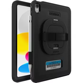 Otter Products OtterBox Defender Series - takakansi tabletille - kestävä - jalustalla ja käsilenkillä - musta - Apple 10,9 tuuman