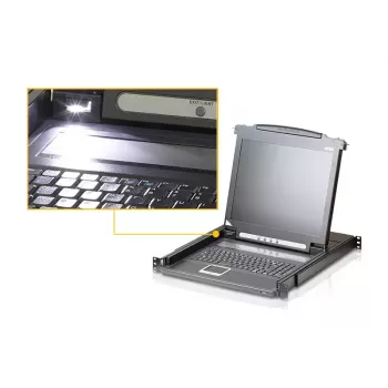 ATEN CL1000M KVM-kytkin rack-asennus, musta