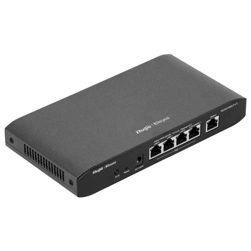Ruijie Reyee RG-EG105G-P-V3 langallinen PoE-reititin, 5x Gigabit