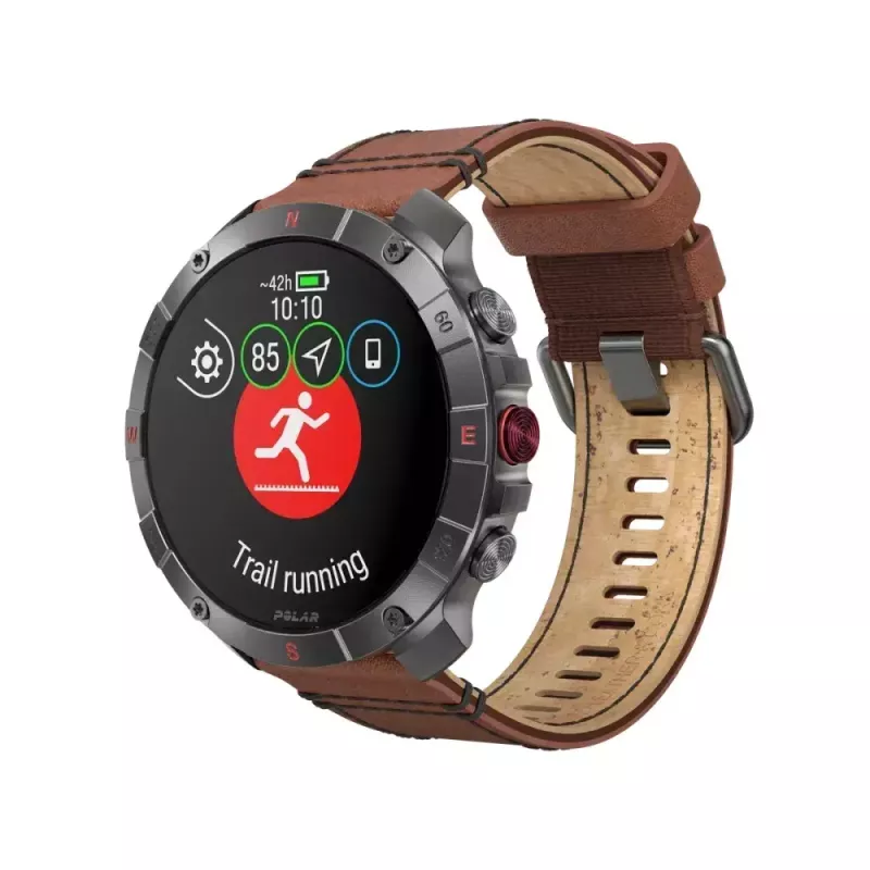 Polar Grit X2 Pro Titan outdoor-urheilukello, M/L, nahka syysvärit (900110288)
