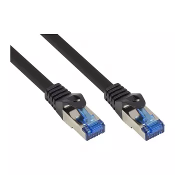 RNS® SmartFLEX-patchkaapeli, Cat.6A, S/FTP, PiMF, halogeeniton, 500MHz, musta, 1m, Good Connections® (8060-SF010S)