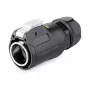 Alcasa S1 IC01-24R01 - RJ45 - musta - uros/naaras - suora - metalli - silikageeli - sinkki - IP65 - IP67 (IC01-24R01)