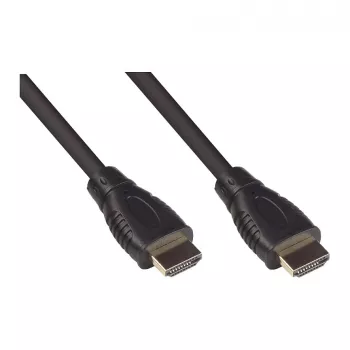 HDMI 2.0b -liitäntäkaapeli, 4K/UHD @60Hz, 18 Gbit/s, kullatut kontaktit, musta, 5 m, Good Connecti (4520-050)