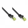 RJ45-patchkaapeli Cat.7-putkikaapelilla ja lukkovivensuojalla (RNS®), S/FTP, PiMF, halogeeniton, 600MHz, OFC, musta, 90m, Good Connections® (8070R-900S)