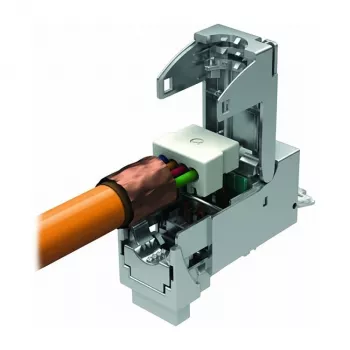 EasyLan CKFAK001 - verkkolähetin ja -vastaanotin - Cat6a - 10,100,10000 Mbit/s - IP20 - hopea - -40 - 70 °C