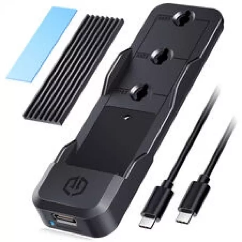 Telakointiasema GrauGear G-M207-10G M.2 SSD NVMe/NGFF -asemalle, työkaluton asennus, tukee yhtä M.2-moduulia