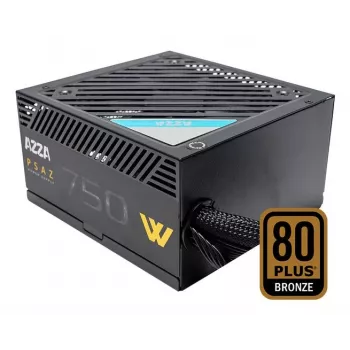 Virtalähde AZZA PSAZ-750W 750 W 20+4 pin ATX 80 PLUS Bronze musta, ei-modulaarinen