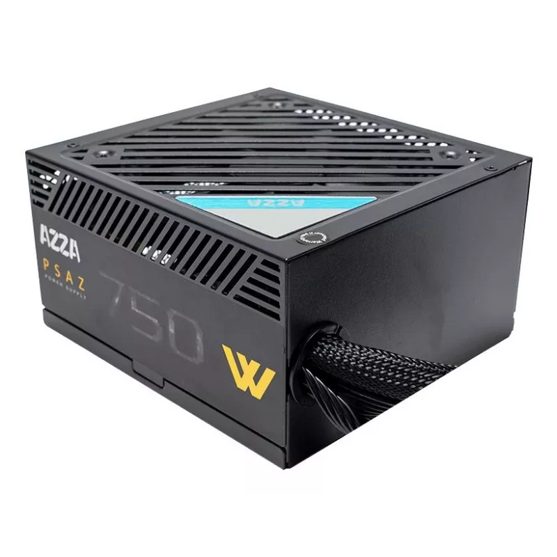 Virtalähde AZZA PSAZ-750W 750 W 20+4 pin ATX 80 PLUS Bronze musta, ei-modulaarinen