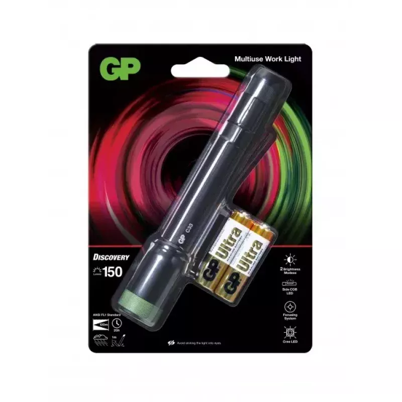 Taskulamppu GP Lighting C33 musta vihreä