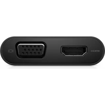 DELL USB-C - HDMI / VGA / Ethernet / USB 3.0 - musta - johdollinen - USB 3.2 Gen 1 (3.1 Gen 1) Type-C - 10,100,1000 Mbit/s - musta - 1920 x 1080 pikseliä - Dell (DA200)