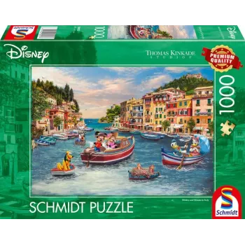 Thomas Kinkade Studios: Disney - Mickey ja Minnie Italiassa, palapeli 1000 palaa