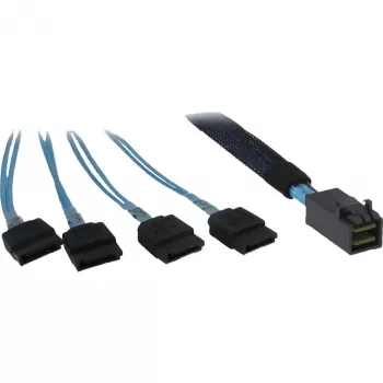 Kaapeli INTER-TECH SFF-8643 4x SATA/SAS 0,7 m 12 Gbit/s sininen