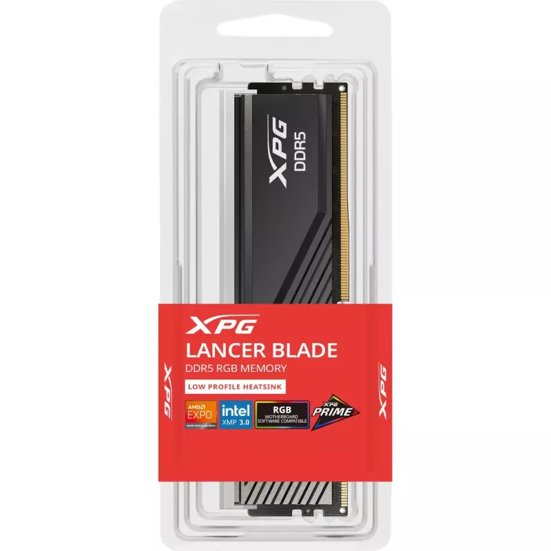 Työpöytä DDR5 24 GB ADATA XPG Lancer Blade RGB DIMM 6000 MT/s, CL36, musta, INTEL XMP