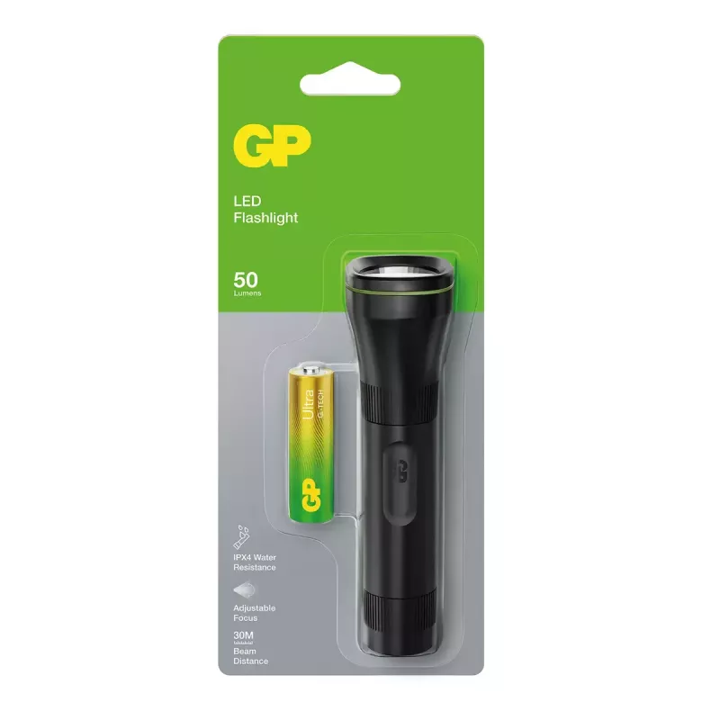 Käsivalaisin GP Lighting 450066 musta 50 lm 30 m 24 h