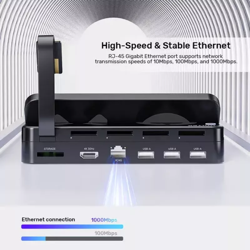 Käsikonsoli telakointiasema Unitek G1002F01 — USB-telakointiliitäntä, musta